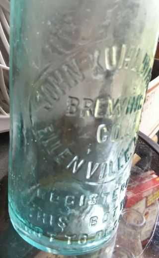 Antique Pre Prohibition John Kuhlmann Brewing Co.  Beer Bottle. 2