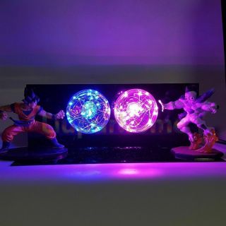 Rare Dragon Ball Z Goku & Freeza Power Up Led Light Lamp Action Figure Whole Set