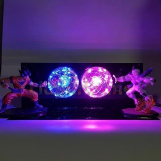 RARE Dragon Ball Z GOKU & FREEZA Power Up Led Light Lamp Action Figure Whole Set 2