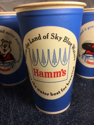 10 Vintage Hamms Beer Wax Cups,  RARE BEAR,  Unique Beer Display Bar 5