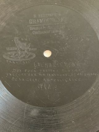 7” Berliner Gramophone Phonograph Record - Enchantement - De La Garde Republicaine 2
