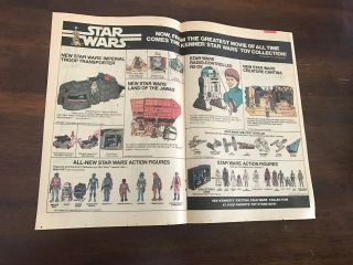 1979 Vintage Comic 2pg Print Ad For Kenner Star Wars Toy Figures,  Vehicle,  Cantina