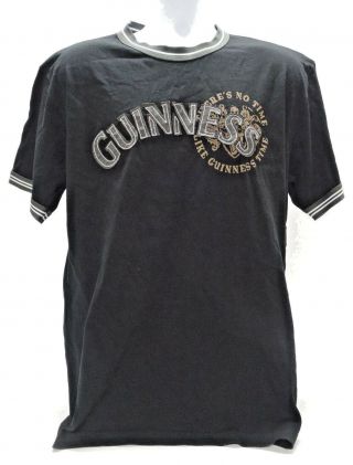 Guinness Official Merchandise Black Stamp Short Sleeve Shirt Size Xl - Nwt