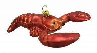 Red Lobster Polish Glass Christmas Tree Ornament Sea Life Animal Made In Poland