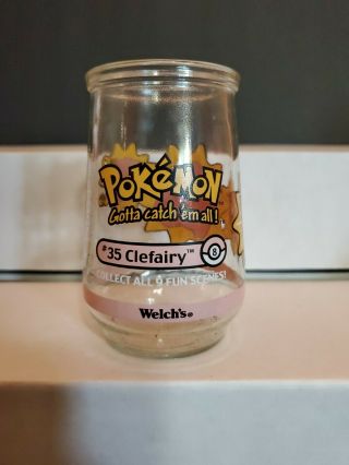 Pokemon Welch ' s Jelly Jar Clefairy 66 Glass 1999 3