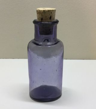 Antique Small Purple Bottle Home Decor Collectible