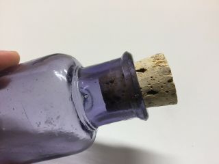 Antique Small Purple Bottle Home Decor Collectible 5