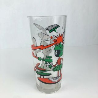 1976 Pepsi & Warner Brothers Glass Marvin The Martian & Bugs Bunny Looney Toons
