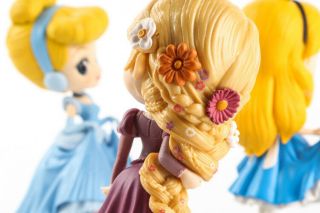 Q posket Disney Rapunzel Characters cute girl Princess PVC figure toy gift Loose 4