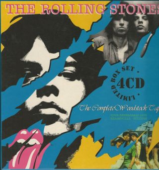 Rare The Rolling Stones Limited Box Set 4 Cd The Complete Woodstock Tapes