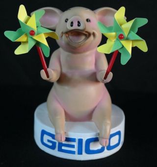 Geico Maxwell The Pig Talking Piggy Bank Rare With Certificate Oop Gecko