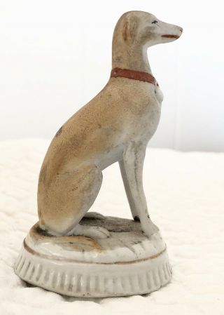 Vintage Greyhound Italian Greyhound Whippet Porcelain Hand Painted Figurine