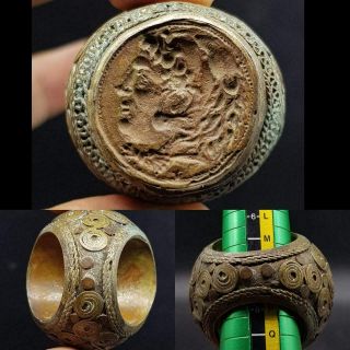Wonderful Unique Ring Old Rare Alexander the great Seal face 64 2
