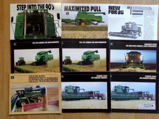 9 Vintage John Deere Combine Brochures Catalogs 6620 - 8820 9400 - 9600 Good