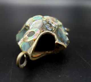 Vintage Abalone Shell Mother of Pearl Fish Bottle Opener Jointed Articulated 4 