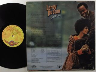 LEROY HUTSON Love Oh Love CURTOM CRS 8017 LP VG, 2