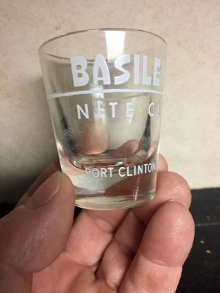 Vintage Basiley ' s Nite Club Restaurant Shot Glass Port Clinton Ohio 2