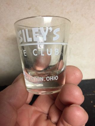 Vintage Basiley ' s Nite Club Restaurant Shot Glass Port Clinton Ohio 3