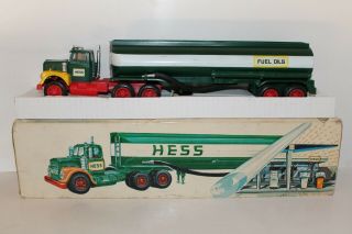 Great 1972 Hess Toy Tanker Truck With Bottom Insert Lights Work