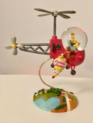 Curious George with Man in Yellow Hat Helicopter Globe with Glitter 2