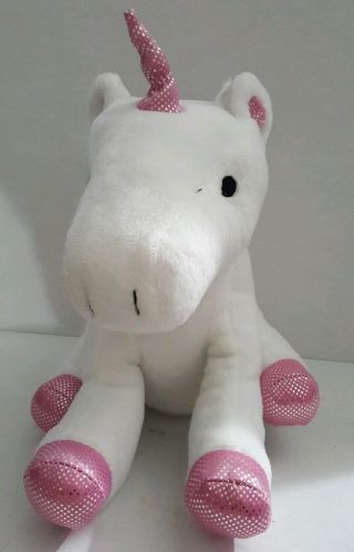 Fab Ny Nursery Room Decor Baby Girl Plush White Pink Unicorn Bank 97208 Nwot