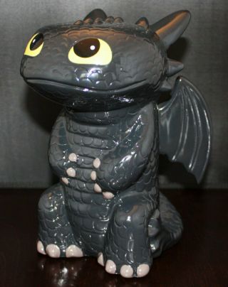How To Train Your Dragon Toothless Ceramic Coin Piggy Bank 8.  5 " Tall