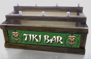 (black Finish) Tiki Bar Beer Tap Handle Display /lights Up Holds 7 Taps