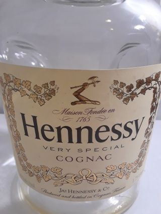 1.  75 Liters Hennessy Very Special Cognac Empty Bottle
