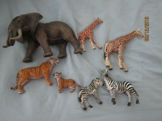 7 Wild Animals Vintage Gmund Schleich Am Limes 69 Toys African Moms & Babies