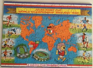 1966 World Cup Willie Jigsaw Puzzle By Shredded Wheat - Nabisco