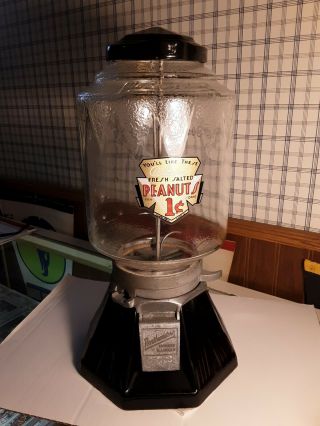 All Vintage 1933 Northwestern 33 Peanut Vending Machine Rare Black Colo
