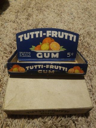 Tutti Frutti Chewing Gum Display Box 5 Cent Display