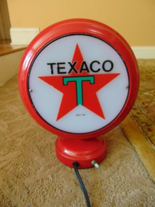 Vintage Texaco Lighted Mini Gas Pump Globe Sign