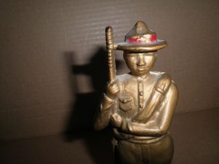Great old cast iron Boy Scout - Soldier Boy still bank 1910 - 1934 2