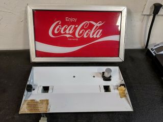Coke Coca Cola Soda Machine Cavalier 64 Light Up Sign Panel