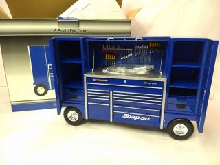 Snap On Tools Minuture Die Cast Metal “toolwagon”,  1:8 Scale Toolbox Coin Bank