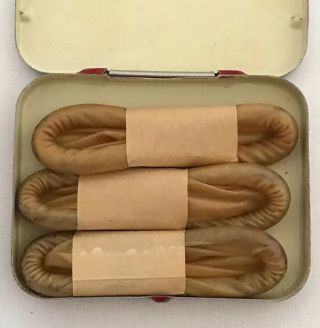 Box Of 36 Vintage Ultrex Platinum Condom Tin Prophylactic Rubber Box 7