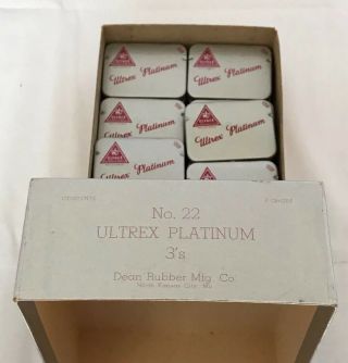Box Of 36 Vintage Ultrex Platinum Condom Tin Prophylactic Rubber Box 8