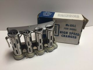 Mcgill 4 Four Barrel High Speed Coin Changer In Orig.  Box Top Load Bottom Feed
