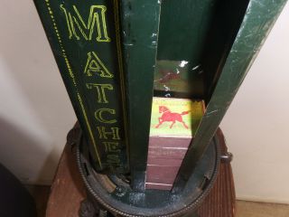 Choice Antique 1 Cent Match Vending Machine Cast Iron 8
