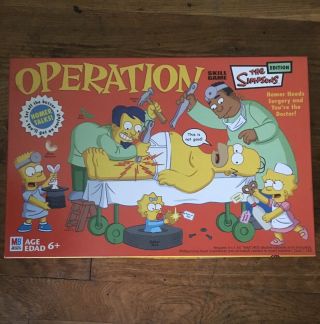 The Simpson’s Operation Board Game Open Box,  Only Twice