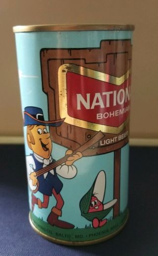 National Bohemian Light Beer 12 oz.  Cartoon Bank - Top Beer Can - Baltimore,  MD. 5