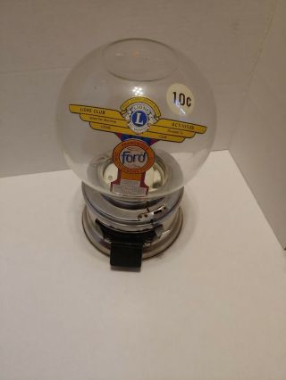 Vintage Ford Glass 10 Cent Gumball Machine Collectors Piece