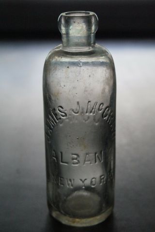 Antique Hutchinson (hutch) Soda Bottle - James J.  Mcgraw Albany York