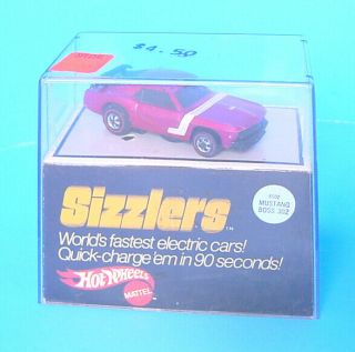 1969 Hot Wheels Redline Sizzlers No.  6502 Ford Mustang Boss 302 Rose In Case