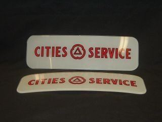 Cities Service (red) Ad Glass - Bennett Pumps 900 - 1000