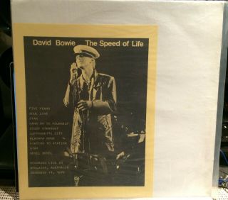 David Bowie - Speed Of Life - Live Adelaide,  1978 Vinyl (ex)