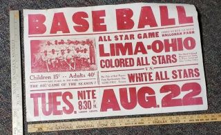 Baseball All Star Game Lima Oh Metal Gas And Oil Sign