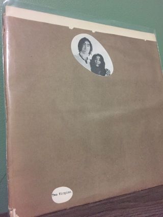 John Lennon " Two Virgins " Apple Paper Bag Cover Lp Vinyl Record Album