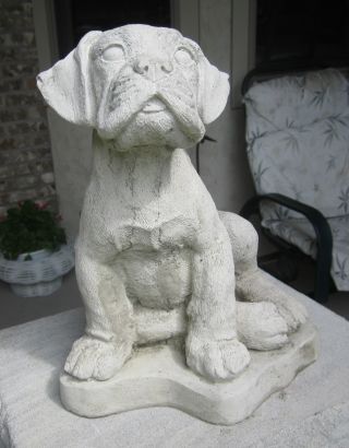 Concrete Boxer Dog Statue / Memorial/ Grave Marker